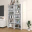 Bibliothèque sur pied H 66,9 po, bibliothèque ouverte à 6 niveaux, grande étagère de rangement, tablette d'angle, mobilier de décoration pour bureau personnel, salon, chambre à coucher, blanc 