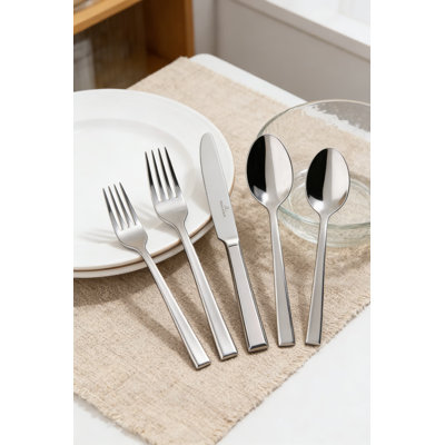 60-Piece Flatware Set For 12, 18/10 Stainless Steel Dinnerware With Storage Container, Dishwasher Safe Complete Service Set