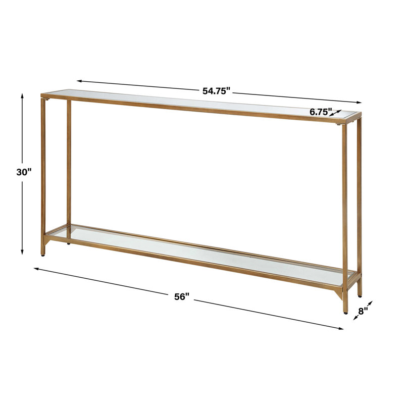 Charlie-Adam 56'' Console Table, Gold, 30" H x 56" W x 8" D