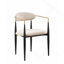 Ensemble de chaises rembourrées en tissu taupe 2 pièces Modern Contemporary-2122535785
