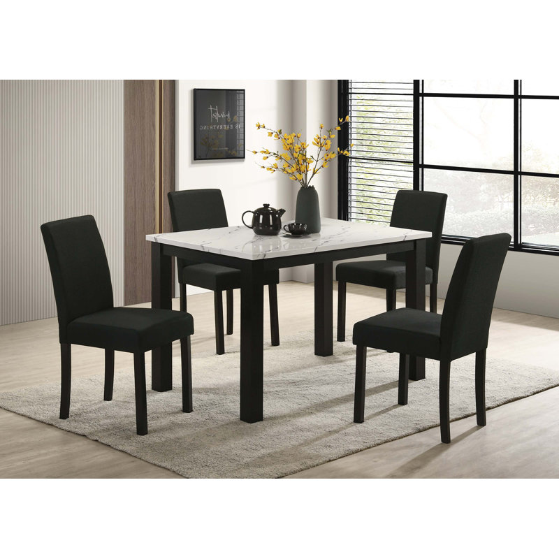 Chaises rembourrées en tissu moelleux 5 pièces 5 pièces