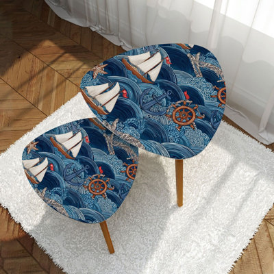 Ensemble de 2 tables basses gigognes Triangle Nesting