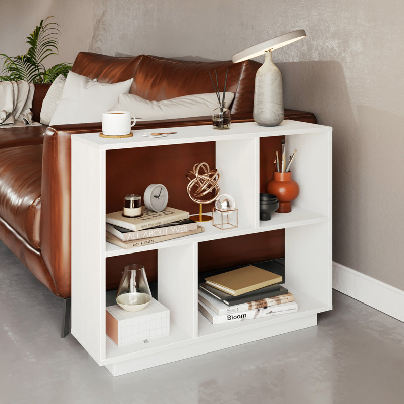 Table de bout et table d'appoint Adel de 35 po de hauteur, Blanc