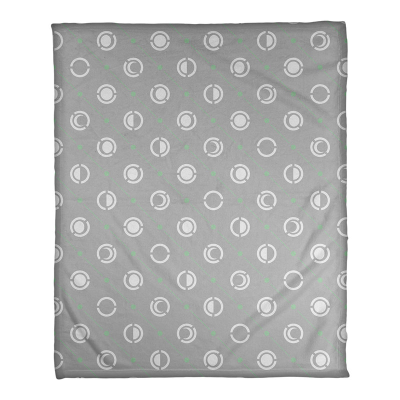 Noira Gothard Throw Blanket, 50" W x 60" L, Green Accent