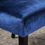 Chaise de salle à manger à dossier haut Kd (2) - Chaises en velours bleu marine, structure en bois de bouleau, rembourrage en mousse et en polyfibre pour un siège délicieux (2 pièces)