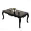 Table basse de style traditionnel avec pieds incurvés en bois massif