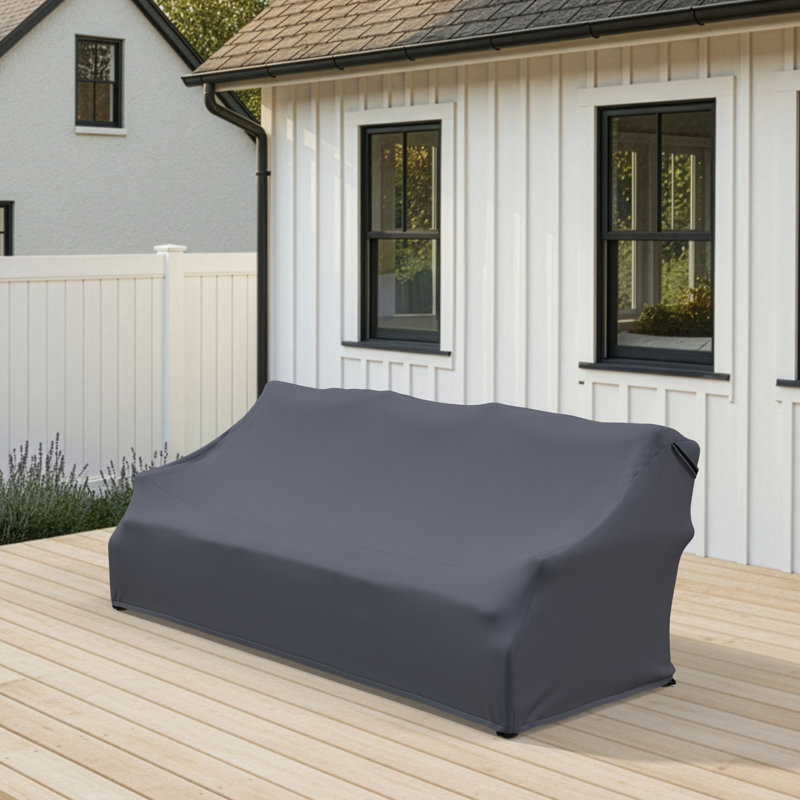 Housse pour canapé d'extérieur droite en eucalyptus de 81 po Arikka