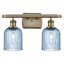 Éclairage pour salle de bain à intensité variable en métal à 2 lumières avec abat-jour en verre l 15 po Brysin-1081681818-1085497936