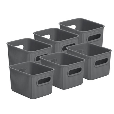 Ribbed Plastic Basket Set