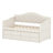 Versatile Sofa Bed Featuring Tufted Backrest, Trundle, and Built-In Storage-329959594
