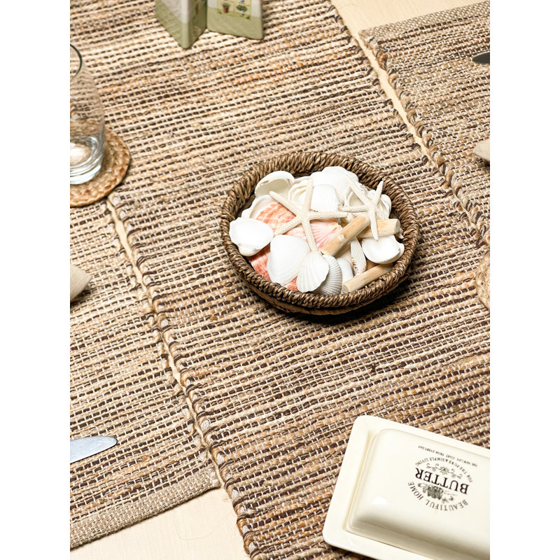 Chemin de table Pingham, 36 po x 13 po, Beige/brun