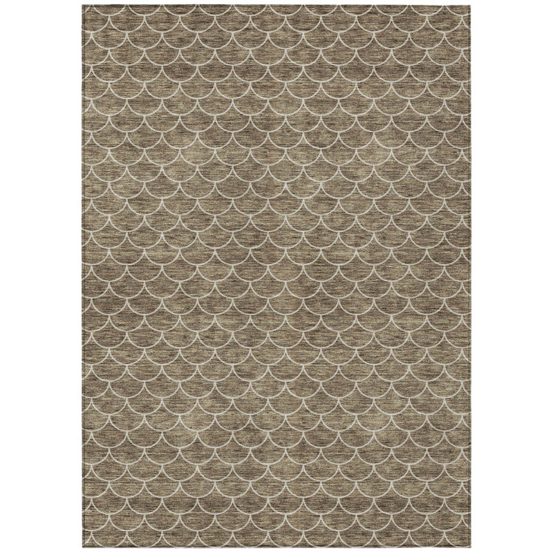 Tapis intérieur / extérieur brun lavable 3 pi x 5 pi