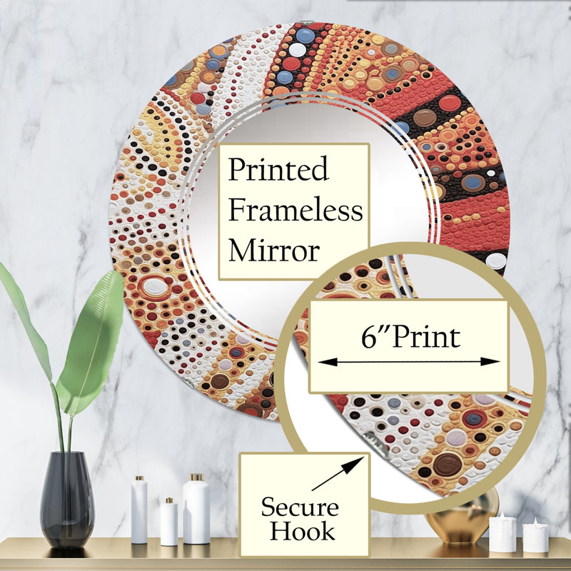 Miroir mural Zykeira, 32 po x 32 po