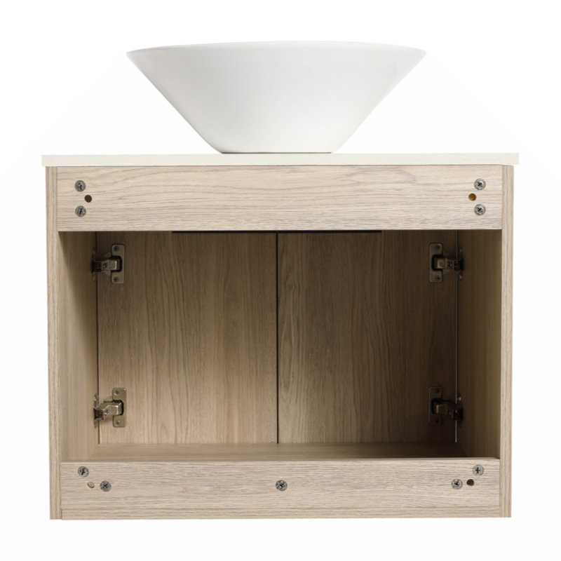 Wenty 16.7'' White Ceramic Circular Bathroom Sink