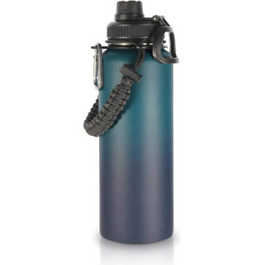 Orchids Aquae 40oz. Insulated Stainless Steel Water Bottle Straw