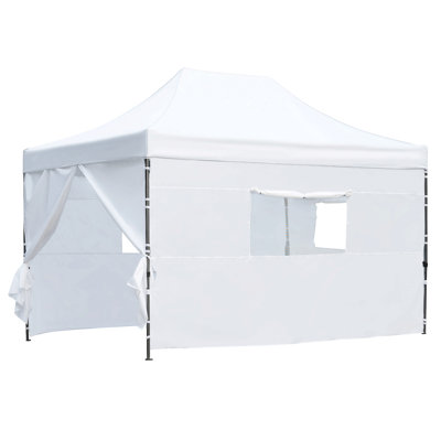 10X15 Pop Up Canopy Tent, Heavy Duty Party Tent With 4 Sidewalls Uv Waterproof Protection, 3 Height Adjustable Outdoor Canopy Tent For Weddings, Events, And Backyard Gatherings