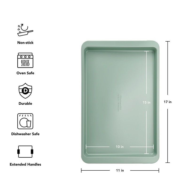 KitchenAid® 10X15in Nonstick Aluminized Steel Baking Sheet, Cardamom