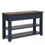 Console moderne en bois de pin massif avec 3 tiroirs de rangement et 2 tablettes