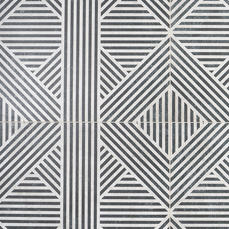 Bond Tile Tribeca Black and White 24 in. x 24 in. Matte Porcelain Floor and Wall Tile (4 pieces 15.49 Sq. Ft. / Case)