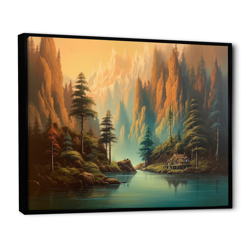 «Environmental View I», reproduction sur toile, H 34 po x l 44 po x P 1,5 po, Cadre flottant noir