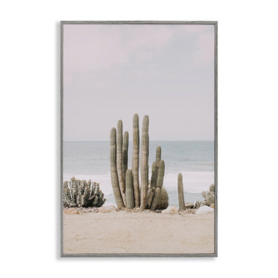 Cactus sur la plage, estampe numérique par Sissi et Seb