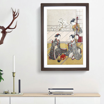 Girls Playing Ken by Harunobu Suzuki - Picture Frame Painting Print