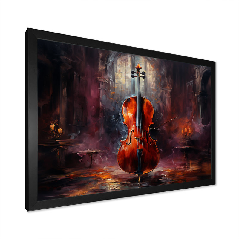 Violoncelle Charisma bourgogne foncé IV, H 34 po x l 44 po x P 1,5 po, Cadre simple noir