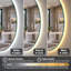 Miroir rond de salle de bain / de meuble-lavabo à DEL rétroéclairé certifié Lunara UL-1107047972