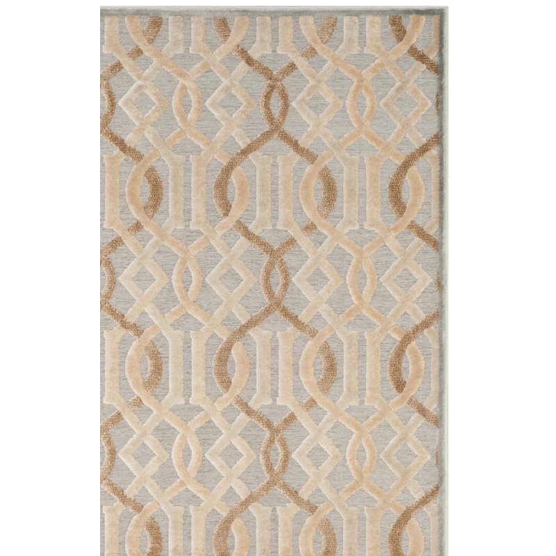 Tapis en viscose Van Wyck Paradise, Rectangle 4 pi x 5 pi 3 po