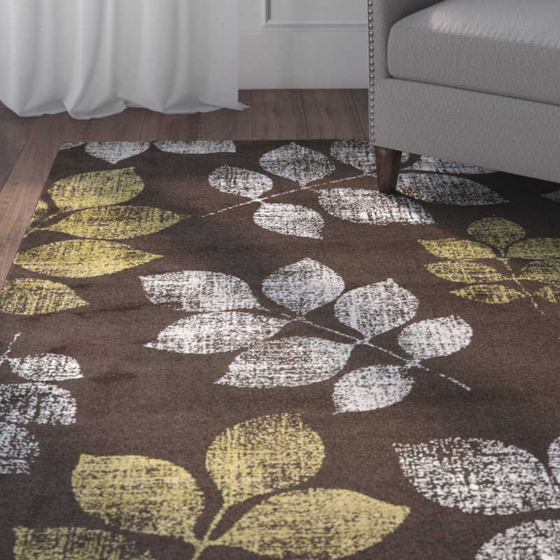 Tapis brun / vert Rosario, Rectangle 8 pi x 11 pi 2 po