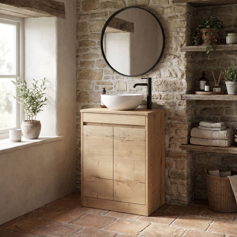 Havana 620 mm Bathroom Vanity, Autumn Oak