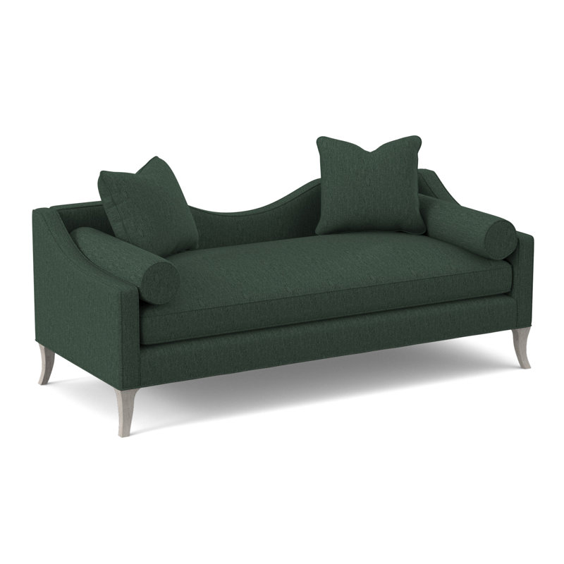 Audrey Chaise Lounge, Maya Cyan Polyester Blend, Bisque