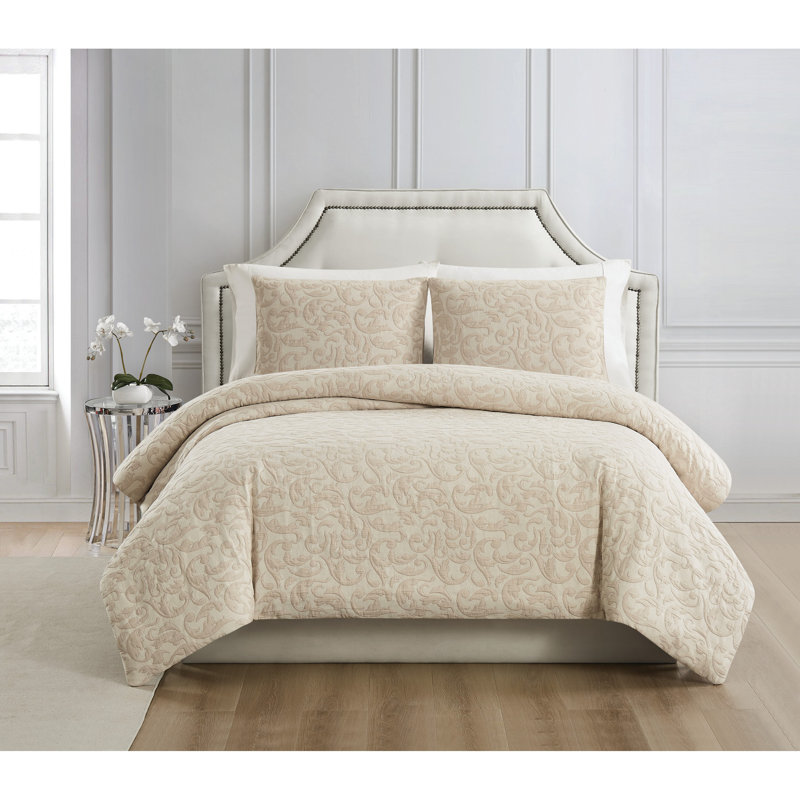Ensemble d'édredon 100% coton Regan, Édredon grand + 2 taies décoratives