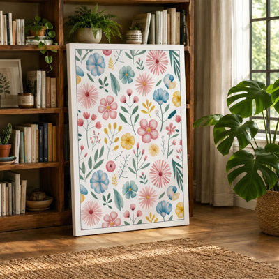 Cottage Garden Blooms Botanical - Wrapped Canvas