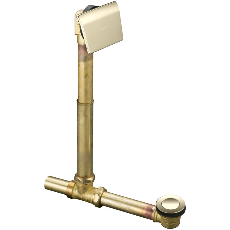 Clearflo Leg Tub Drain with Overflow, Vibrant French Gold