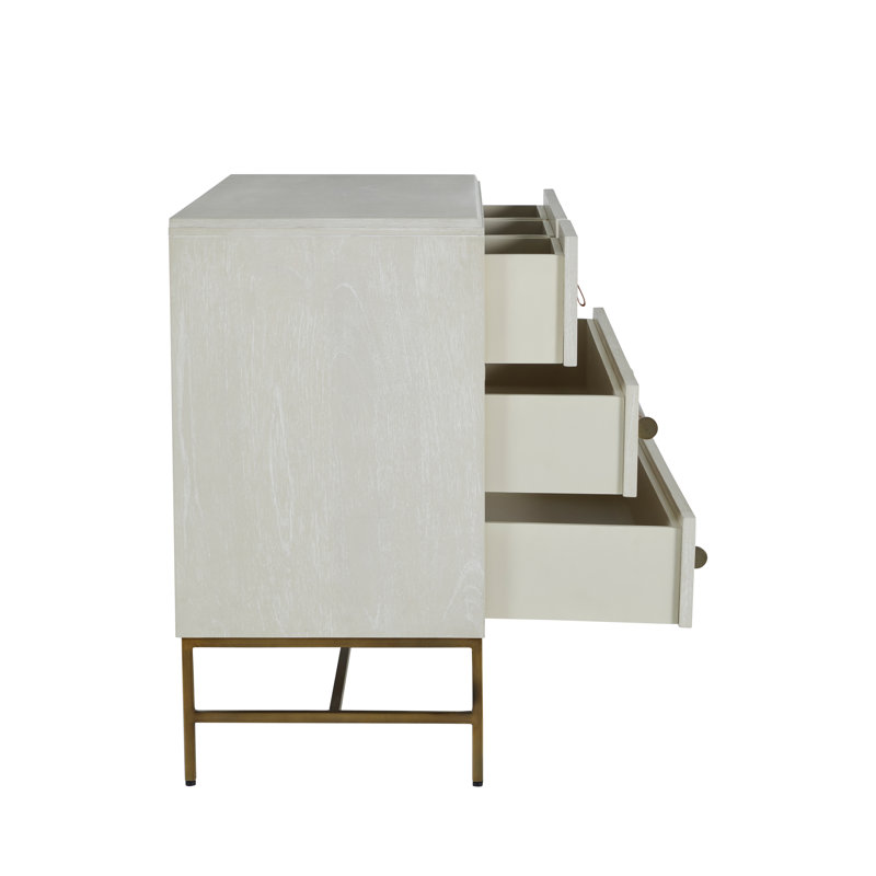 Maya 5 Drawer 44" W Solid Wood Dresser