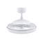 Ventilateur de plafond à pales rétractables de 122 cm (48 po) avec lumière et télécommande, éclairage DEL à couleur réglable, technologie de conception brevetée, pales plus robustes et plus épaisses, blanc-27682973