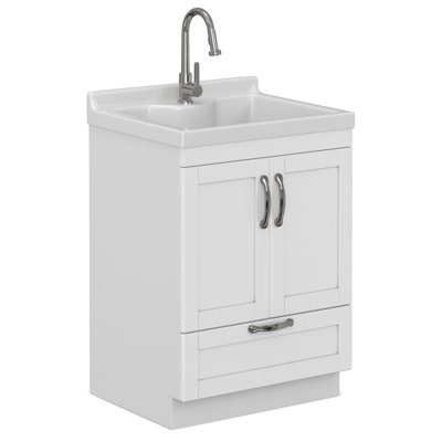 Maile All-In-One 24-inch Laundry Utility Sink and Cabinet
