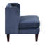Chaise d'appoint moderne bleu, rembourrage en mousse haute, revêtement en velours côtelé, chaise d'une profondeur de 24 po pour l'espace de vie, pieds en bois massif, rembourrage-1271751710