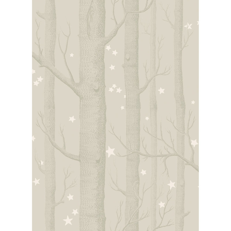 Whimsical Floral Wallpaper Roll, Gray
