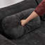 Combinaison modulaire, forme de joint en bambou, fauteuil, très grande compression et assise profonde en chenille 3 + 1 places (avec 3 coussins)-1710918935