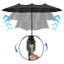 Grand parasol rectangulaire noir à double plateau 15 x 9 pi avec base remplissable-2062700749