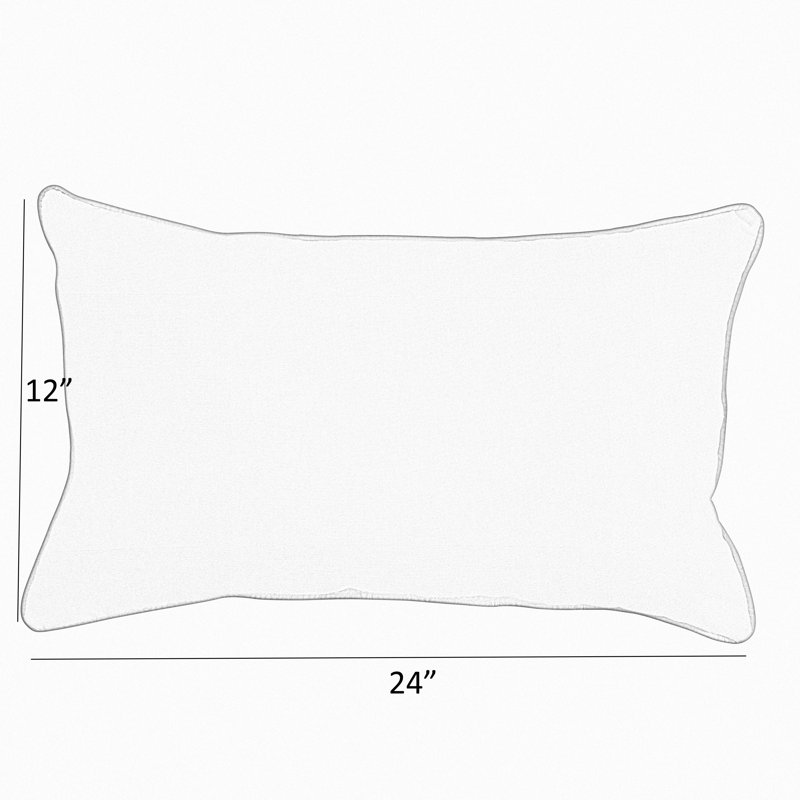 Housse et insert de coussin d'extérieur CC, 12 po x 24 po, Rose