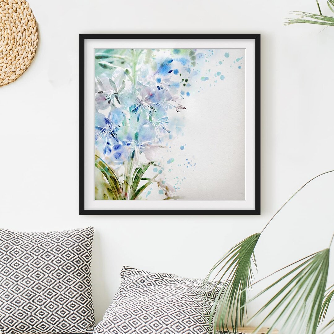 Gerahmtes Poster Lilies Watercolour