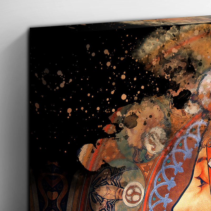 Mucha Zodiac Art - Wrapped Canvas, 50cm H x 50cm W