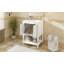 Meuble-lavabo de luxe moderne de 24 po avec lavabo en céramique, tablette ouverte et rangement fermé pour un design élégant-129184372