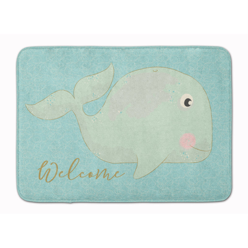 Tapis pour salle de bain Whale Welcome