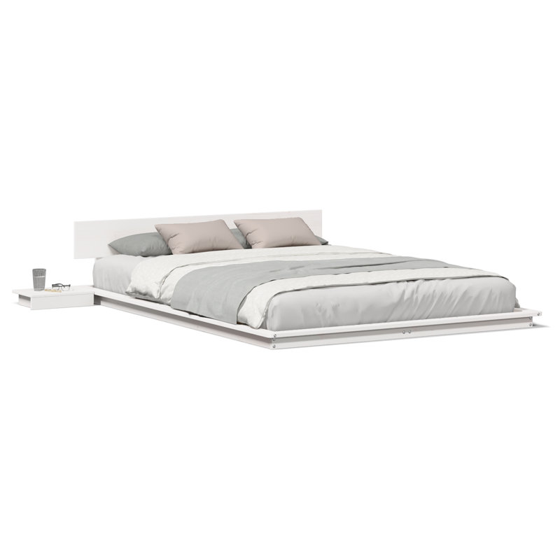 Solid Wood Bed, Kingsize (5'), White