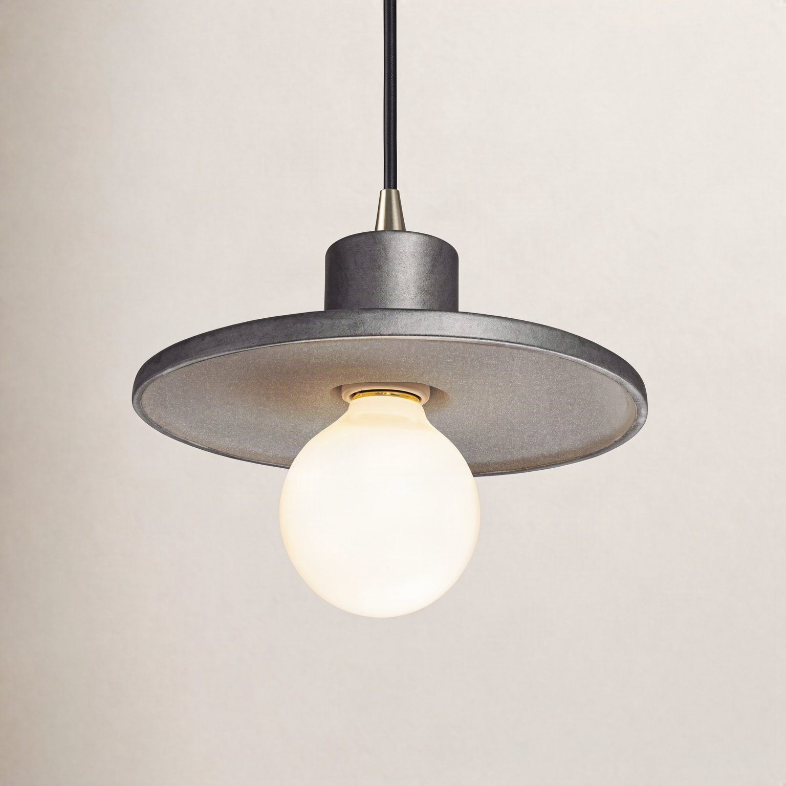 Marlena Dimmable Single Light Pendant, Antique Silver, Antique Brass