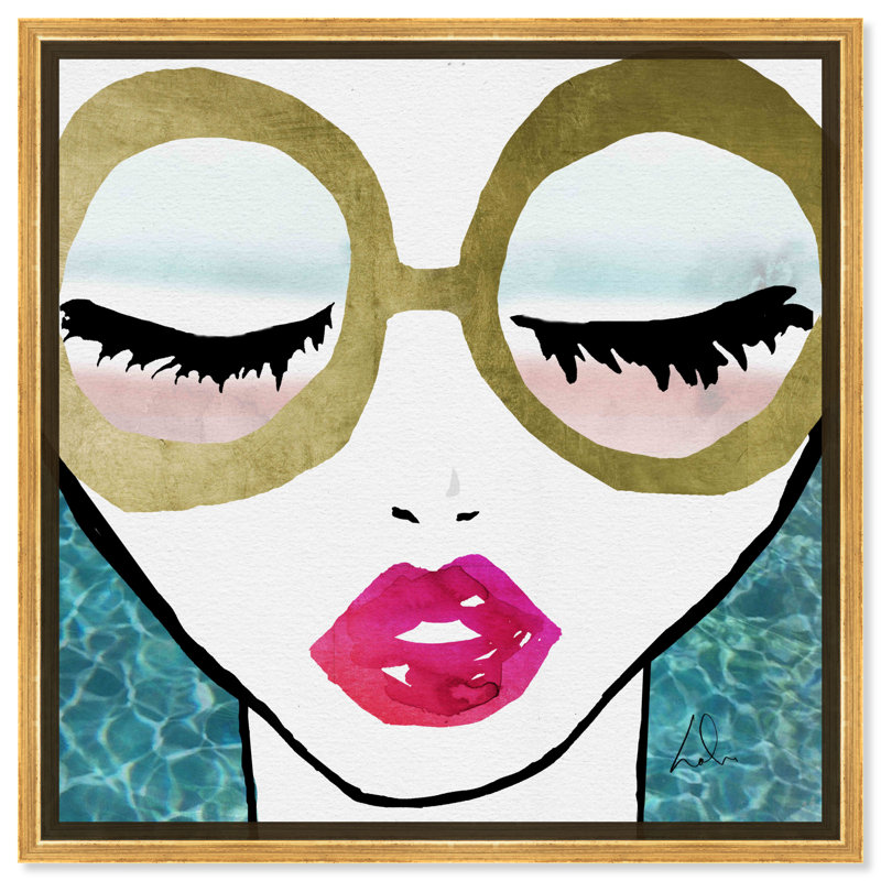 Ready for The Water Golden - reproduction d'art, H 24 po x l 24 po x 1,5 po, Or